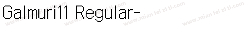 Galmuri11 Regular字体转换
